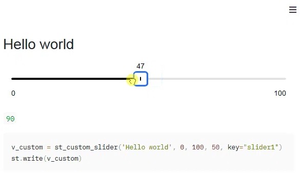 Streamlit Components tutorial - build a custom slider