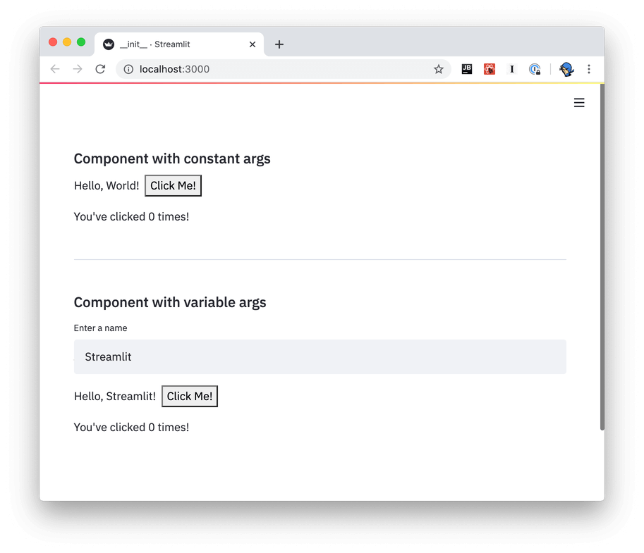 Component template render